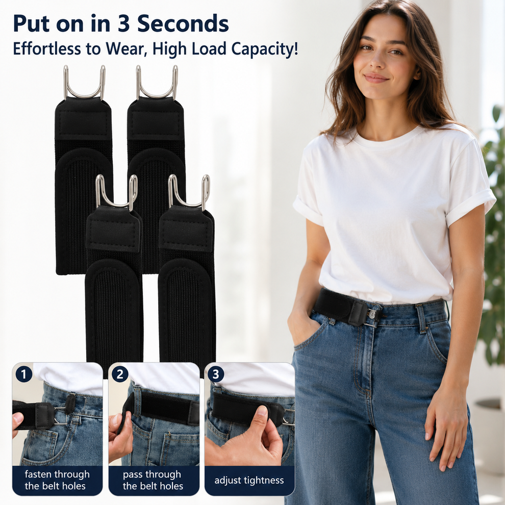 Buckle Belts for Men and Women (Pair of 2)